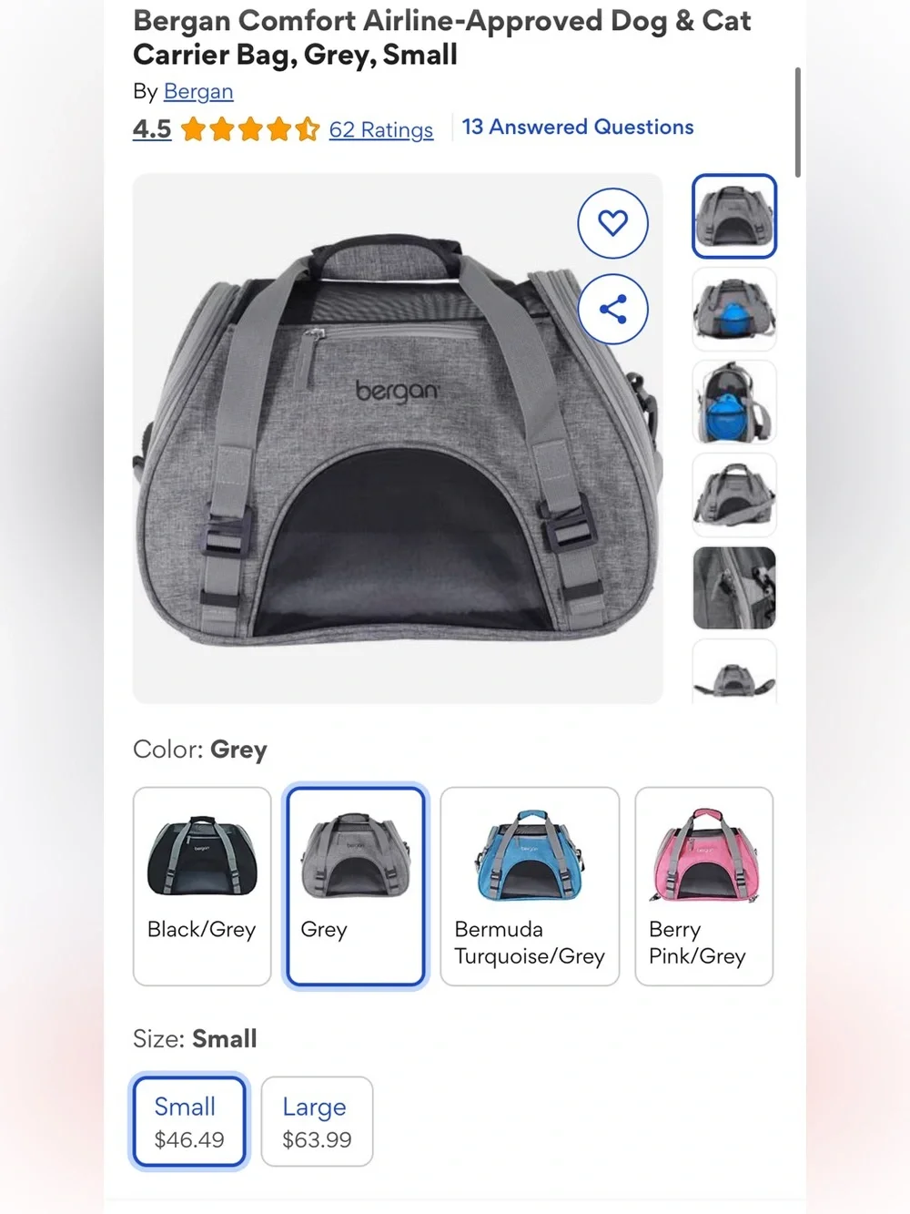 Small Pet Carrier Airline Approved